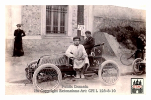 1901 Paris Berlin Darracq Vasseur #79 Beside car