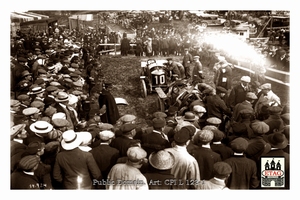 1911 Boulogne Delage Bablot #10 After race 1st