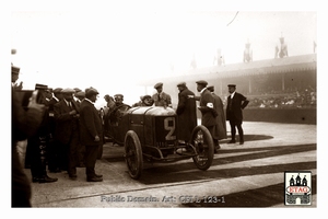 1913 Amiens Delage Paul Bablot #2 Start 4th