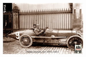 1922 Strasbourg Sunbeam Jean Chassagne #9 Dnf5laps Paddock1