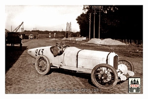 1920 Course Cote Gaillon Ballot Jean Chassagne #243 Paddock