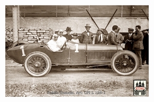 1921 Le Mans Ballot Ralph de Palma #1 2nd Paddock