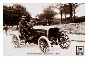 1903 Paris Madrid Darracq Paul Baras #47 10th Paddock