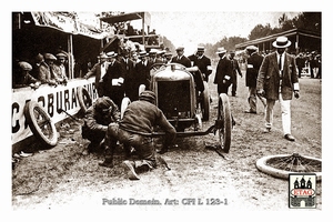 1913 Le Mans Delage Paul Bablot #11 1st Pitstop