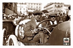 1913 Le Mans Delage Arthur Duray #24 5th Portrait