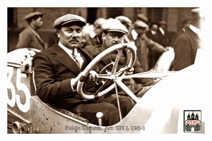 1914 Lyon Delage Rene Thomas #35 Portrait in Duray car