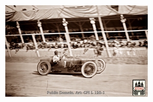 1925 San Sebastian Delage Albert Divo #1 1st Pass Grandstand