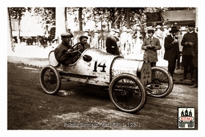 1911 La Sarthe Bugatti Ernest Friedrich #14 3rd arriving1