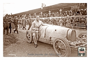 1926 Strasbourg Bugatti Dubonnet #26 1st Winner beside car