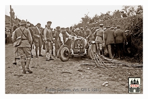 1922 Course Cote Gaillon Voisin Gaudermen #129 Crash