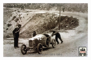 1927 Targa Florio Salmson Fagioli #42 8th Pushing car2