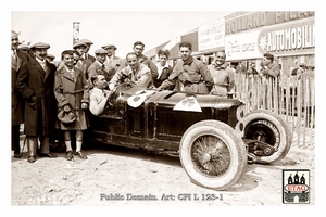 1925 Montlhery Alfa Ascari #8 Dnf Paddock Fatal crash