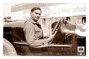 1925 Montlhery Alfa Campari #3 Minnoz in car Portrait