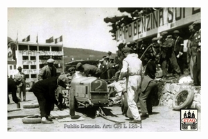 1929 Targa Florio Alfa Campari #2 4th Pits tyre change