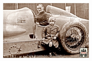 1926 Pendine Sands Blue Bird Campbell record car1 and son