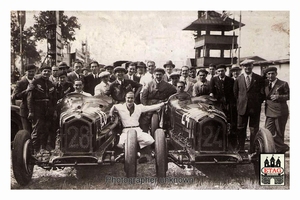 1932 Monza Alfa Sienna #28 Ghersi #24 Brivo, Enzo Ferrari