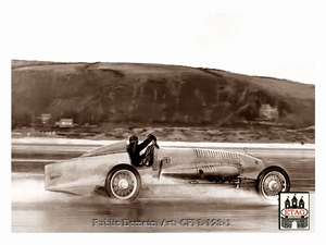 1927 Pendine Sands Bluebird Campbell Record attempt1